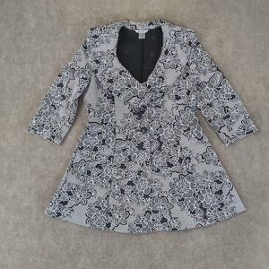 NY Gard long Black & White Floral Jacket